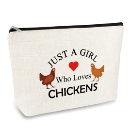 Chicken Lover Gifts Chicken Makeup Bag Chicken Gifts for Chicken Lovers Crazy Chicken Lady Gift Cosmetic Bag Chicken Farmer Gifts Chicken Mom Cosmetic Pouch Daughter Friend Christmas Birthday Gift