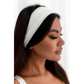 Bodya Women's Wide Elastic Soft Headband Hair Band Banda Bone White