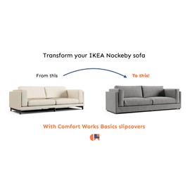 Comfort Works Custom Nockeby Sofa Cover, Replacement Slipcover to Fit IKEA Nockeby 3-Seater Sofa