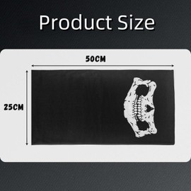 Heanvmyss Pack of 2 Skull Balaclava, Neckerchief, Men's, Multifunctional Face Mask, Ghost Mask, Motorcycle Skull Mask for Skiing, Cosplay, Bicycle, Skateboard (Black)