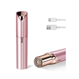 Facial Hair Removal for Women - Electric Razor Device, Small Dermaplaning Remover Tools Epilator Trimmer (Rose Gold)