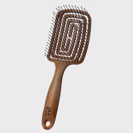 Yao Hairbrush [Wood Square] Scalp massage hairbrush luxury dry brush anti-tangle anti-static / 야오 헤어브러쉬 [우드스퀘어] 두피마사지 머리빗 명품 드라이브러쉬 엉킴방지 정전기방지