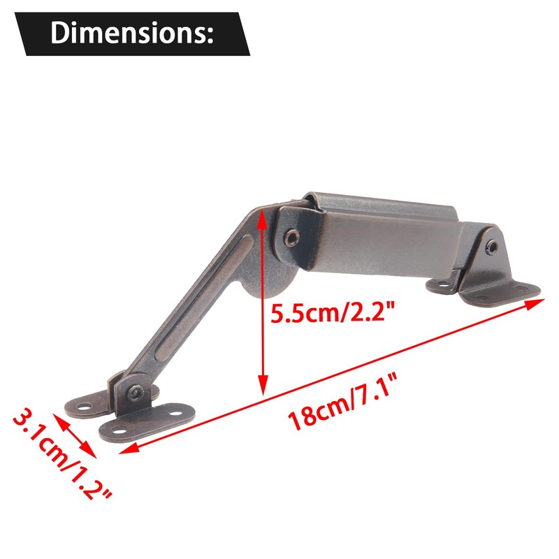 Aracombie Spring Lid Support Hinge, 2Pcs Left Right Lid Support