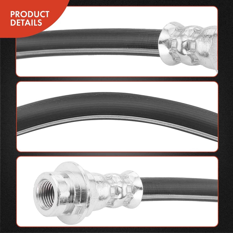A-Premium Rear Driver and Passenger Outer Brake Hydraulic Hose Compatible