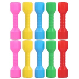 Kids Plastic Hand Dumbbells,plplaaoo 10Pcs/Set Dumbbells for Children, Home Gym Exercise Barbell, Children Exercise Fitness Sport Toy Gift
