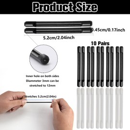 10 pares Almohadillas para Gafas, Puntas de Silicona Antideslizantes Retenedoras para las Orejas Piezas de la Manga de Gafas Puntas de las Patillas, No Irrita la Skin para las Patillas de Finas