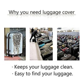 OuLi Store® Travel Luggage Cover Fit for 18-32 Inch Luggage Travel Luggage Protective Covers Suitcase Cover Elastic Dustproof Travel Accessories (Color 3, M-(22-24 inch Luggage))