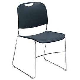 NATIONAL PUBLIC SEATING Stack Chair - Navy blue - Lot of 1