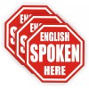 Unbranded/Generic 3 Funny English Spoken Here Hard Hat Stickers | Safety Labels | Decals Laborer