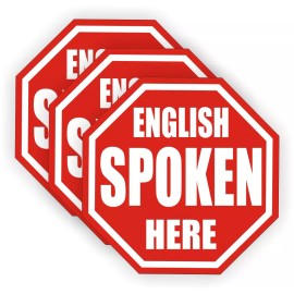 Unbranded/Generic 3 Funny English Spoken Here Hard Hat Stickers | Safety Labels | Decals Laborer