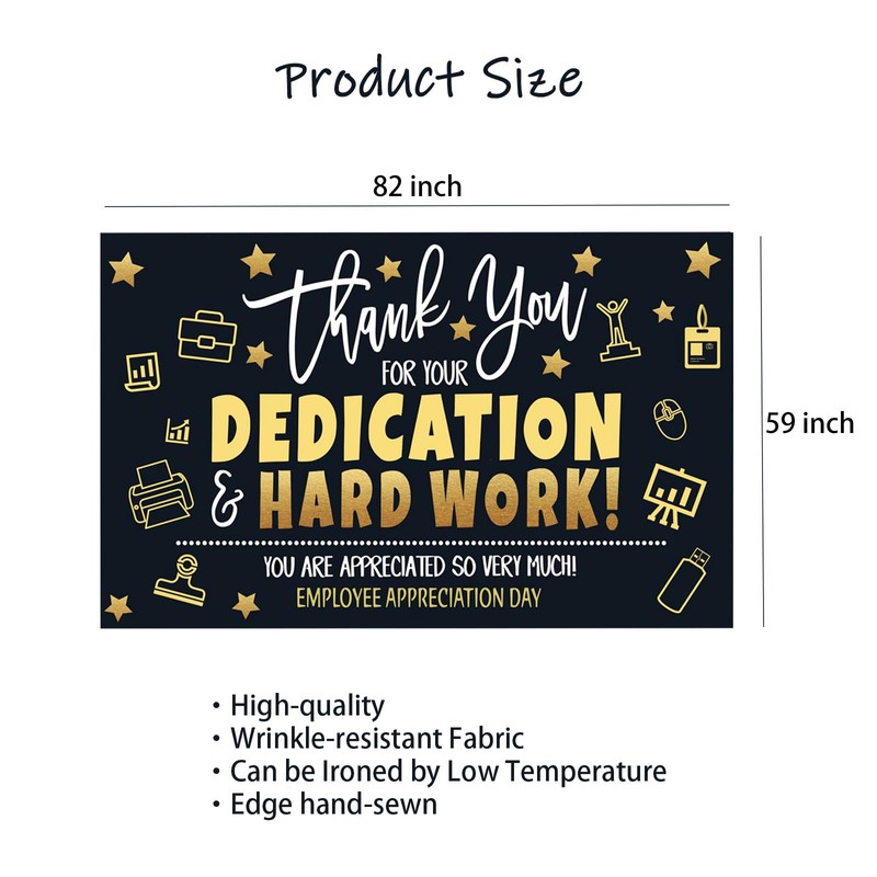 Employee Appreciation Day Banner Backdrop Decorations, We Appreciate You Banner
