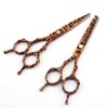 Hair Cutting Scissors, 5.5 Inch Professional Steel Leopard Ceramics Hair