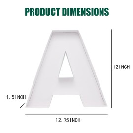 Cardboard Letter Fillable Charcuterie Board Candy Food Tray, 12.2 inch, Party Event Decoration (A Shape)