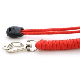 'Universal Survival Rope Pendant (Compact) Made of tear-resistant Parachute Cord/Paracord 550 Cord (Xmas Core Rope Nylon/7 strands and Stainless Metal Screw Clasp, Total Length 32 cm (Aufgeflochten), Colour: Red Please note: This Paracord Rope is not sui