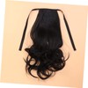 IWOWHERO Curly Ponytail Hair Extension Ribbon Drawstring Synthetic Hairpiece for
