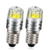 Ruiandsion 2pcs E10 Base LED Upgrade Bulb White 6V COB