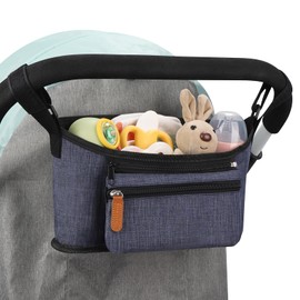 Accmor Universal Stroller Organizer with Detachable Phone Bag, Stroller Bag Caddy Organizer Stroller Accessories for Uppababy, Baby Jogger, Nuna, Doona, Britax Strollers