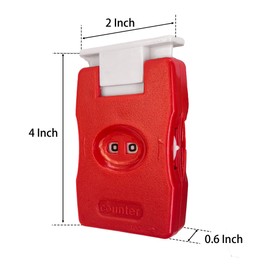 2 Pieces Knitting Counter, Needle Marking Tool, Plastic Knit Counter, Knitting Stitch Counter, Red