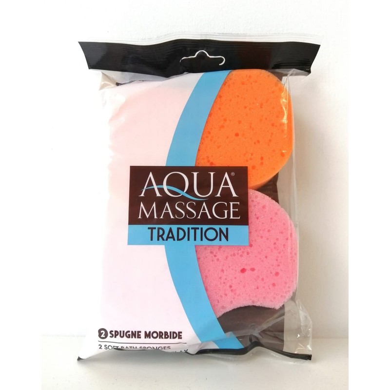 Aqua Massage Tradition 2 Soft Sponges 1 Pack of 2