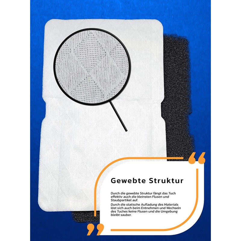 20 x Filter Cloth for Beko Grundig Blomberg Elekra Bregenz