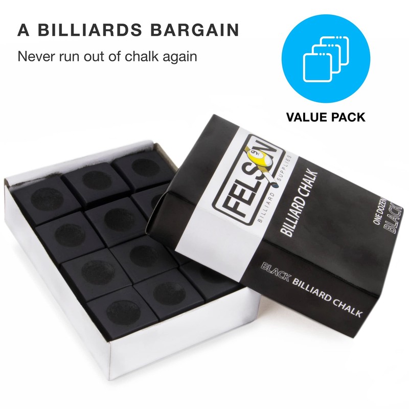 Felson Billiard Supply SFELS-011 Box of 12 Cubes of Pool