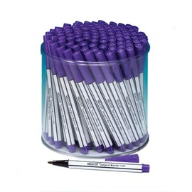Viscot FINE TIP 100 Mini Piercing & Tattoo Skin Markers in Case Purple Ink
