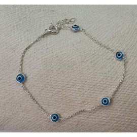 MYSTIC JEWELS by Dalia - Bracelet Made of Silver, 19 cm, for Gifting, Light Blue, Sterling Silver