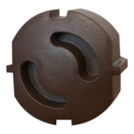Socket Fuse, Child Lock, Socket Cover, Pack of 10 or 20, Made in EU (Brown x 20)