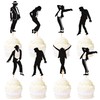 Blumomon 30 pezzi Toppers per cupcake danzere jazz con glitter
