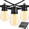 SUNTHIN 100ft Solar String Light Outdoor, USB Rechargeable Patio Solar