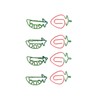 100pcs Metallic Paper Clips Strawberry Pea Shape Antislip Anti Rust