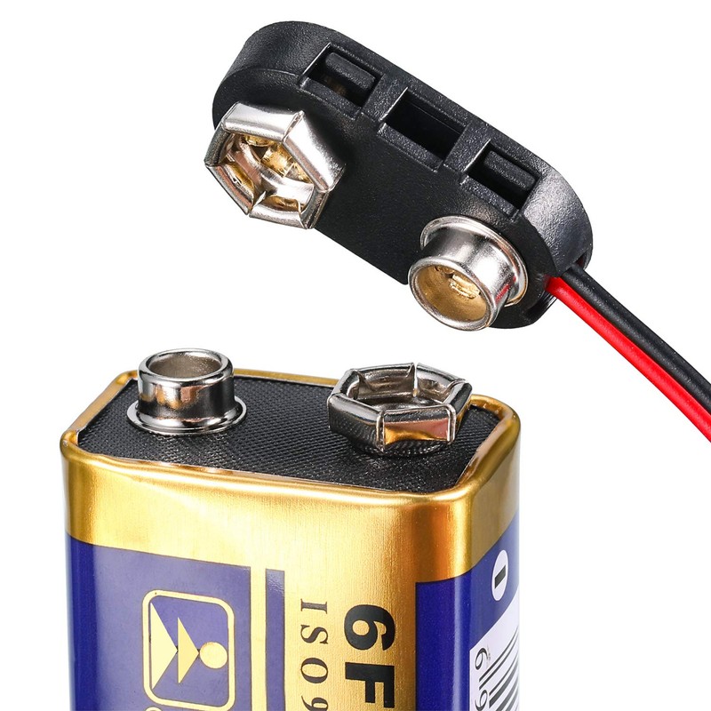 BBTO 20 Pack 9 V Battery Clip Connector Long Cable