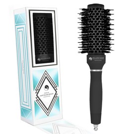 Large Round Hot Curling Brush for Blow Dry Styling, Hair Brushes for Women, Curly Hair Brushes, Long Hair Brushes, Mini Hair Brushes (Black, 1.3 Inch)