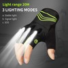 Rechargeable 4 LED Flashlight Cycling Gloves Hands Free Led Flashlight