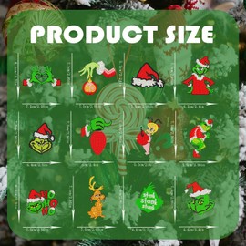 Demonwer 12 Pcs Christmas Grinch Diamond Painting Keychains Kit DIY Cute Christmas Grinch Diamond Painting Keychains for Beginners Adults and Kids Art Craft Supplies Christmas Holiday Gift