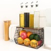 Mefirt Fruit Bowl, Stackable Wall Mounted Fruit Basket of Smooth