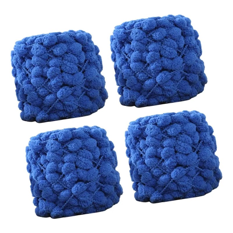 Hilo Grueso Con Pompones, 4 Bolas, Para Tejer A Mano,