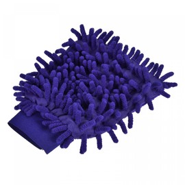 sourcing map Microfiber Chenille Mitts Reusable Scratch-Free Cleaning Gloves Wash Sponge for Home Kitchen, Dark Blue