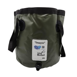 PBP 20 Litre Folding Bucket - Dwayne Quick Hose Connector (Dark Green)