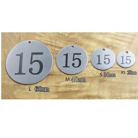 Sourcemall 3cm Stainless Steel Numbered Tags Key Tags ID Tags Numbered Key Rings (1-50)