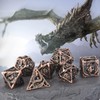DND Dice,Hollow D&D Metal Dice,Dungeons and Dragons Dice Set with