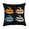 Curling Player Curler Sport Lover Curling Stone Throw Pillow