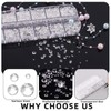 Glarks 4403pcs Rhinestone Gems and Flat Back Pearl Set, 2MM