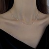 Inateannal Satellite Choker Necklace Disc Chain Choker Necklaces Small Beads