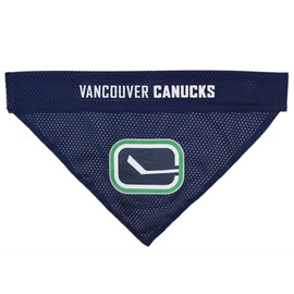 Pets First VAN-3217-L-XL Vancouver Canucks Reversible Bandana, Large to Extra Large