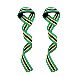 Fitness Bodybuilding Workout Strength Barbell Training Gym Wrist Wraps Weight Lifting Gym Straps Cotton Gym Wrist Straps, Green with black