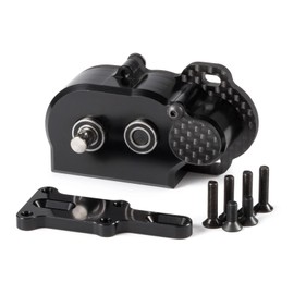 LCG Transmission NOD Tiny Gearbox with Adapter Plate for Straight Axle Axial AR44 AR45 AR60 Enduro Vanquish F9 F10 (Black)