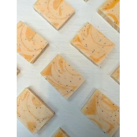 Natural Travel Soap Bar with Essential Oils, Kaolin Clay, Shea Butter, Handcrafted - Mini Travel bag 15g (Lemon Sorbet)