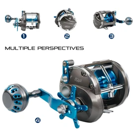 Trolling Reel Saltwater Level Wind Reels, Drag Reels Boat Fishing Ocean Fishing for Sea Bass Grouper Salmon