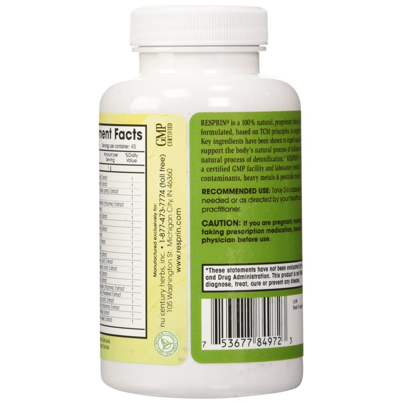 Respirin Traditional Herbal Blend for Natural Breathing Enhancement, 500mg, 90